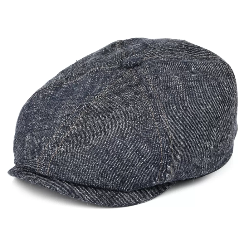 Casquettes Plates | Casquettes Plates^Stetson Casquette Gavroche en Lin et Soie bleu