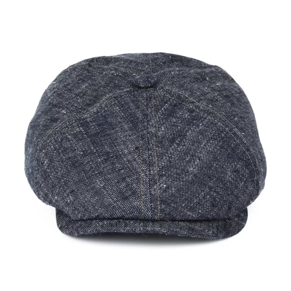 Casquettes Plates | Casquettes Plates^Stetson Casquette Gavroche en Lin et Soie bleu