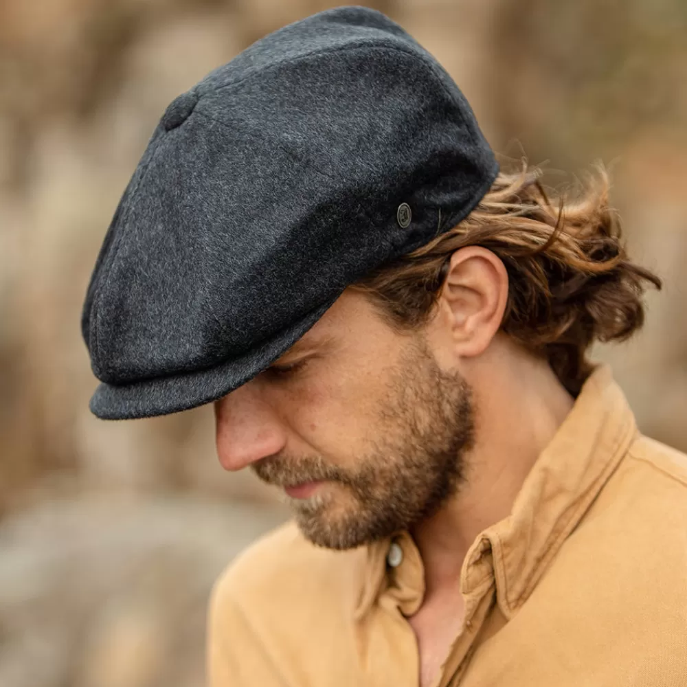 Casquettes Plates | Casquettes Femme^Jaxon & James Casquette Gavroche en Pure Laine Harlem anthracite JAXON & JAMES