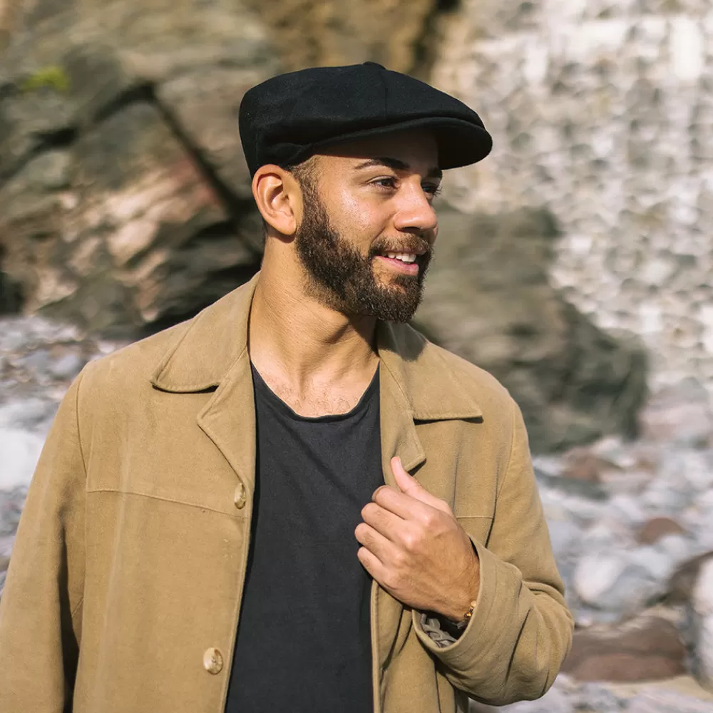 Casquettes Plates | Casquettes Femme^Jaxon & James Casquette Gavroche en Pure Laine Harlem noir JAXON & JAMES