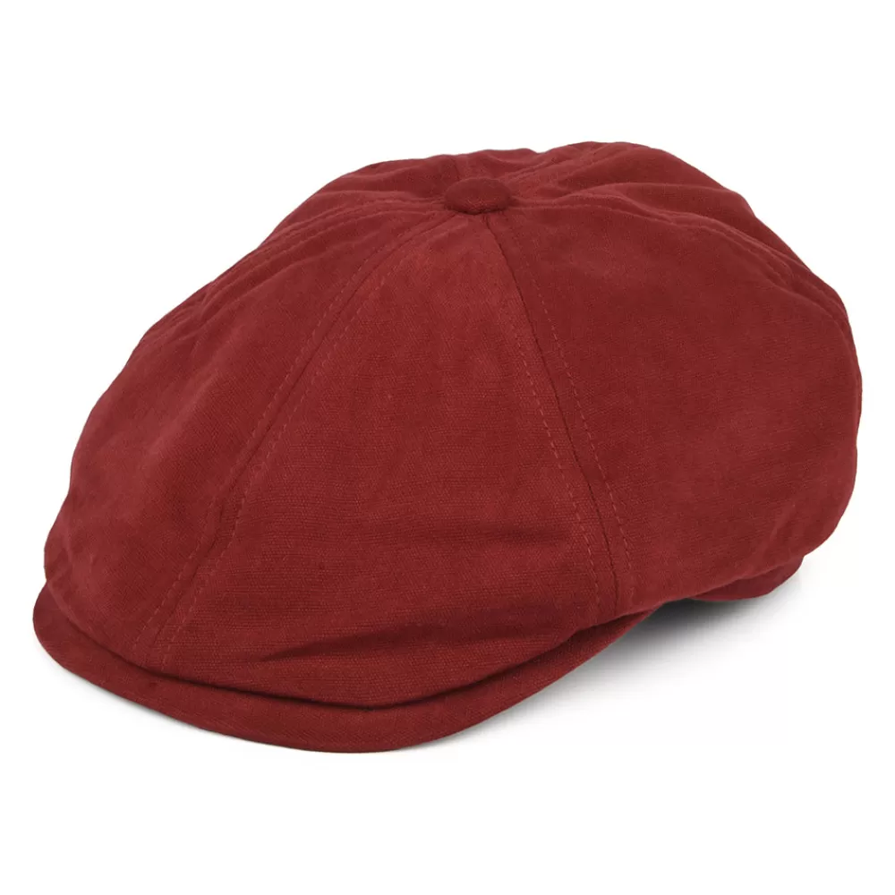 Casquettes Plates | Casquettes Plates^Failsworth Casquette Gavroche en Toile de Coton Hudson rouge brique-khaki