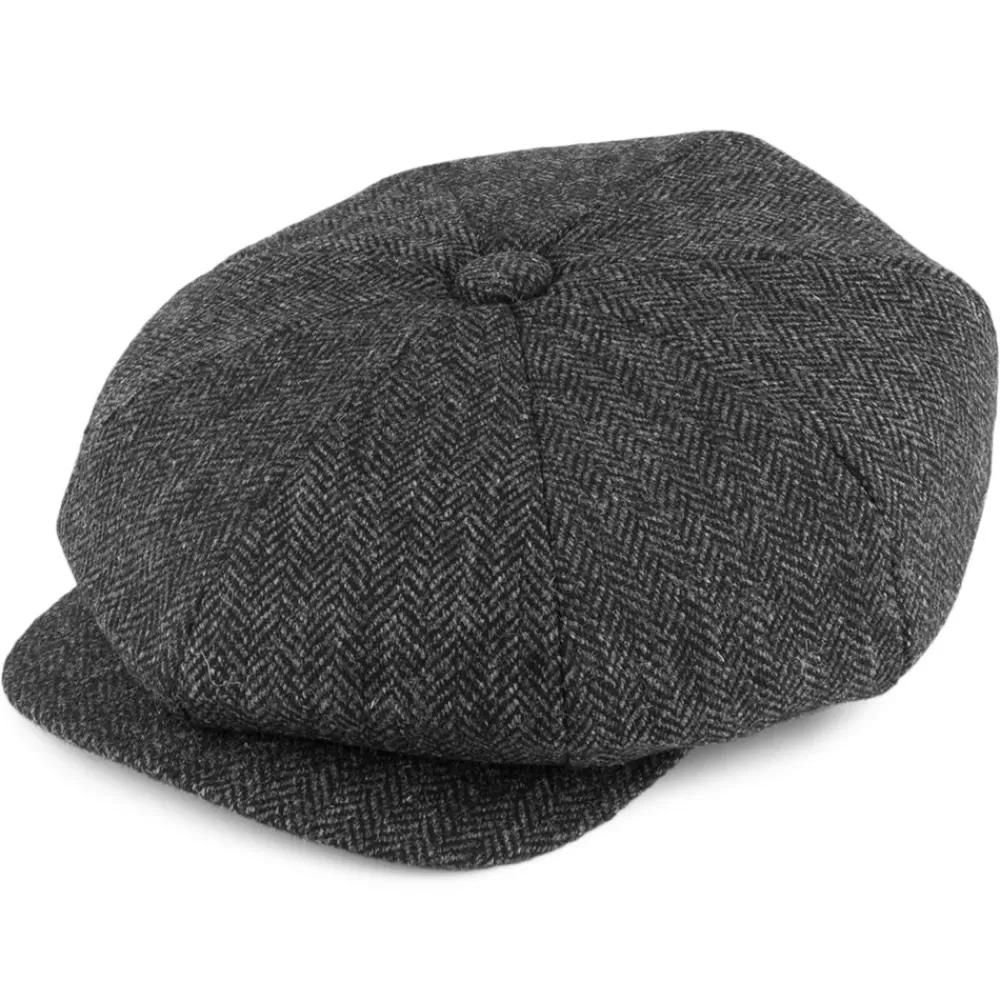 Casquettes Plates | Chapeaux Hiver^Christys Casquette Gavroche en Tweed à Chevrons Country anthracite