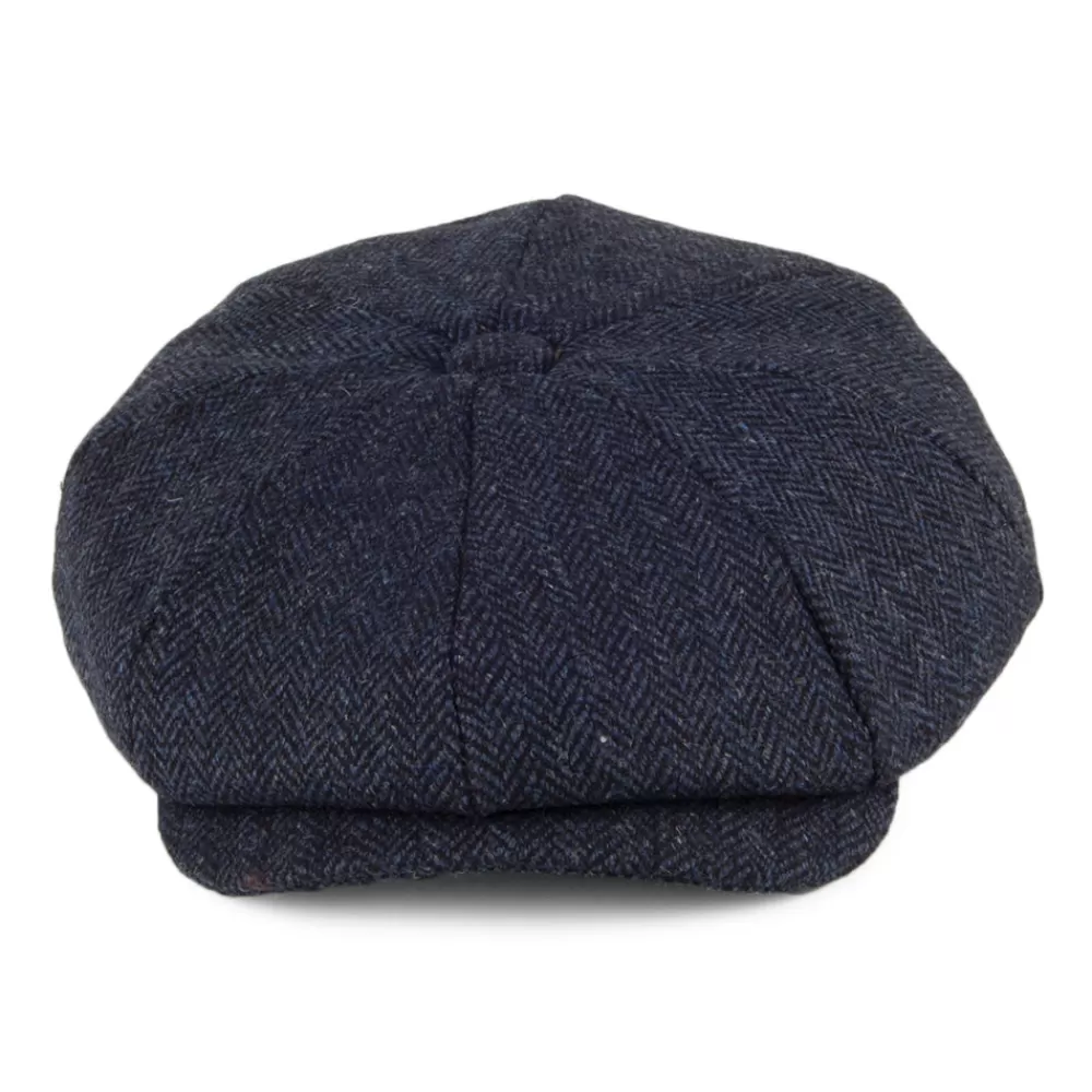 Casquettes Plates | Chapeaux Hiver^Christys Casquette Gavroche en Tweed à Chevrons Country bleu marine