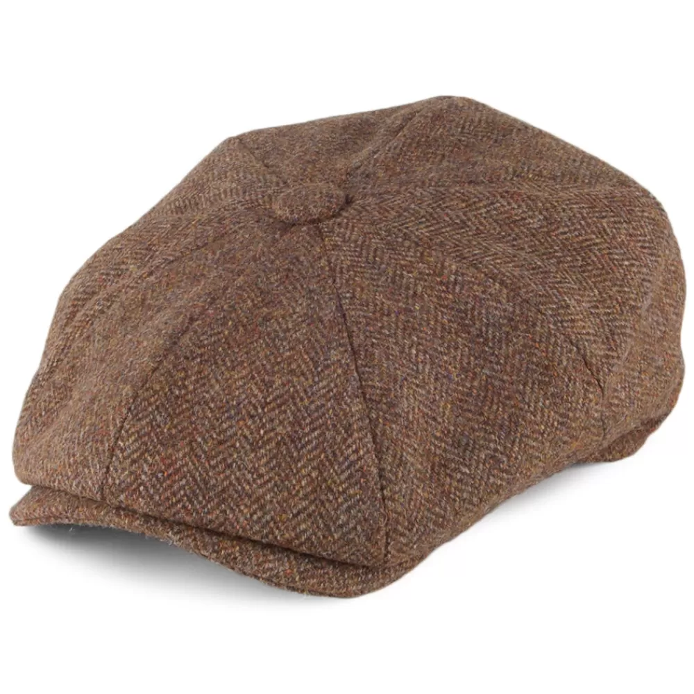 Casquettes Plates | Chapeaux Hiver^Christys Casquette Gavroche en Tweed à Chevrons Country marron