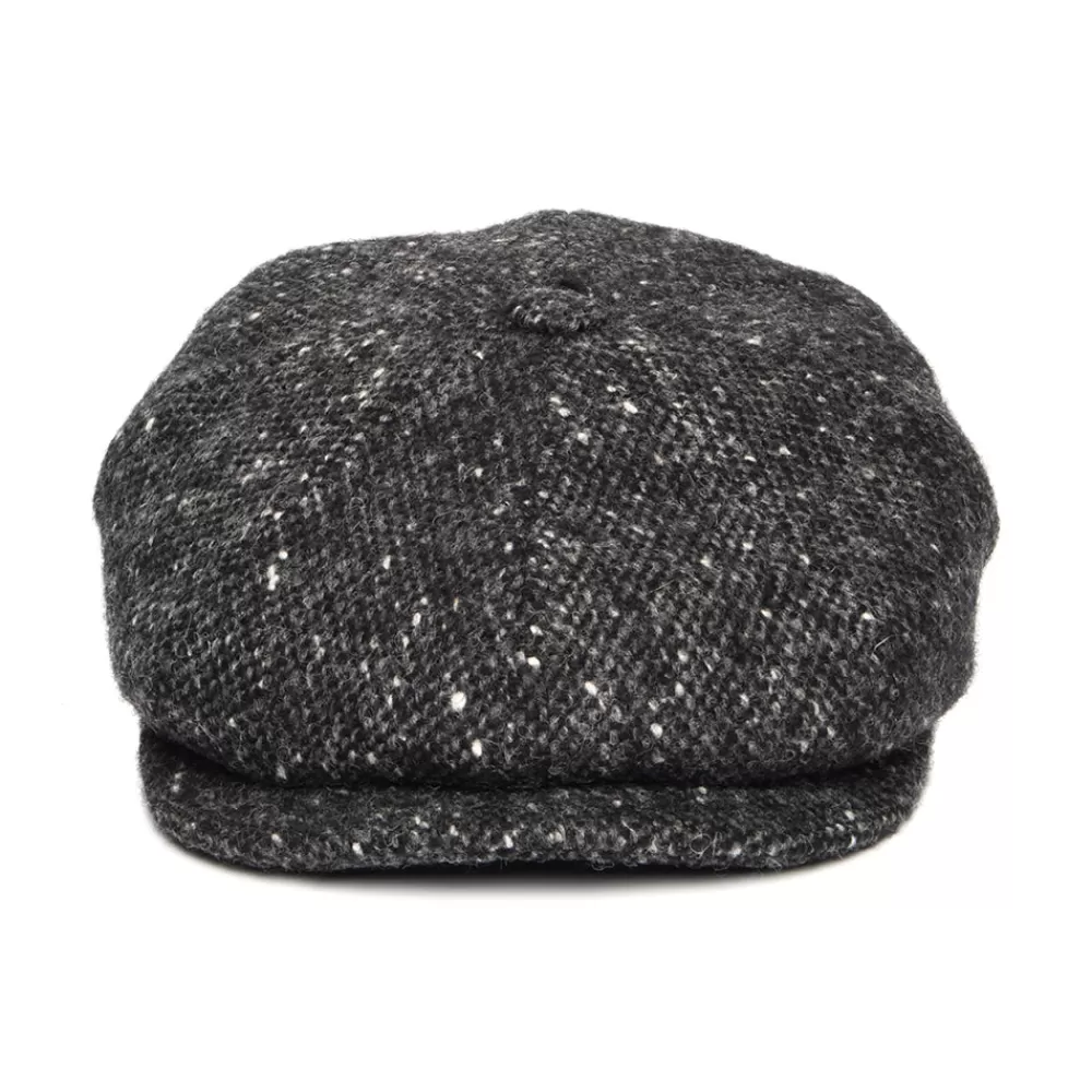 Casquettes Plates | Chapeaux Hiver^City Sport Casquette Gavroche en Tweed du Donegal Chiné Calotte Profonde anthracite