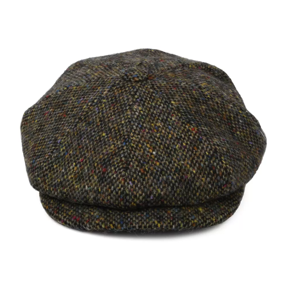 Casquettes Plates | Chapeaux Hiver^City Sport Casquette Gavroche en Tweed du Donegal Chiné Calotte Profonde multicolore