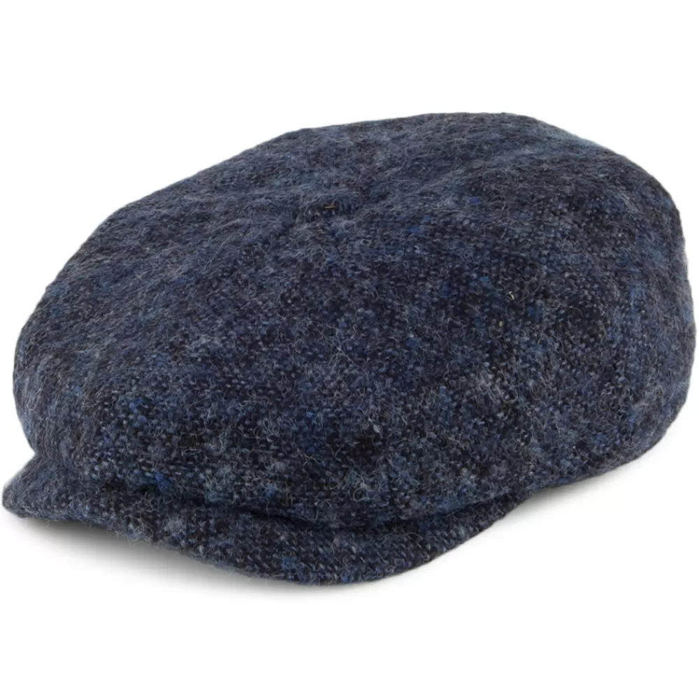 Casquettes Plates | Casquettes Plates^Stetson Casquette Gavroche en Tweed du Donegal Hatteras bleu