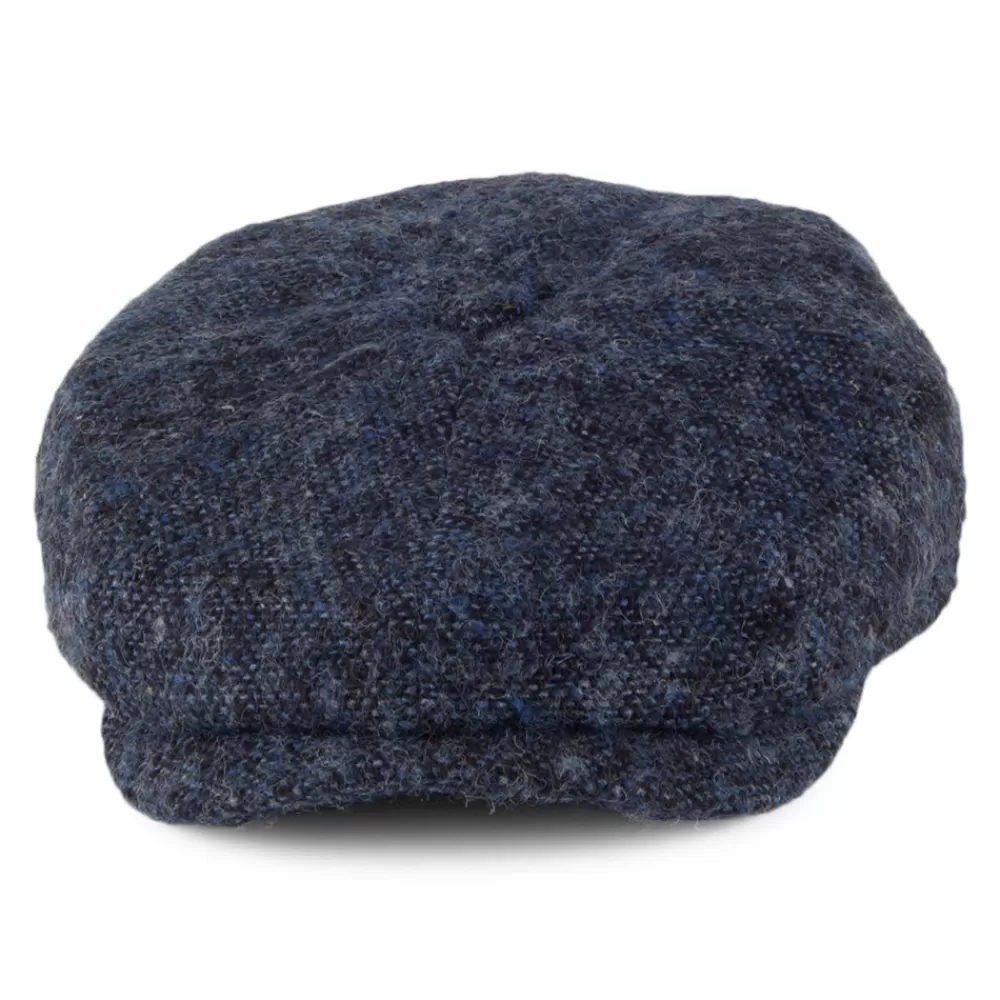 Casquettes Plates | Casquettes Plates^Stetson Casquette Gavroche en Tweed du Donegal Hatteras bleu