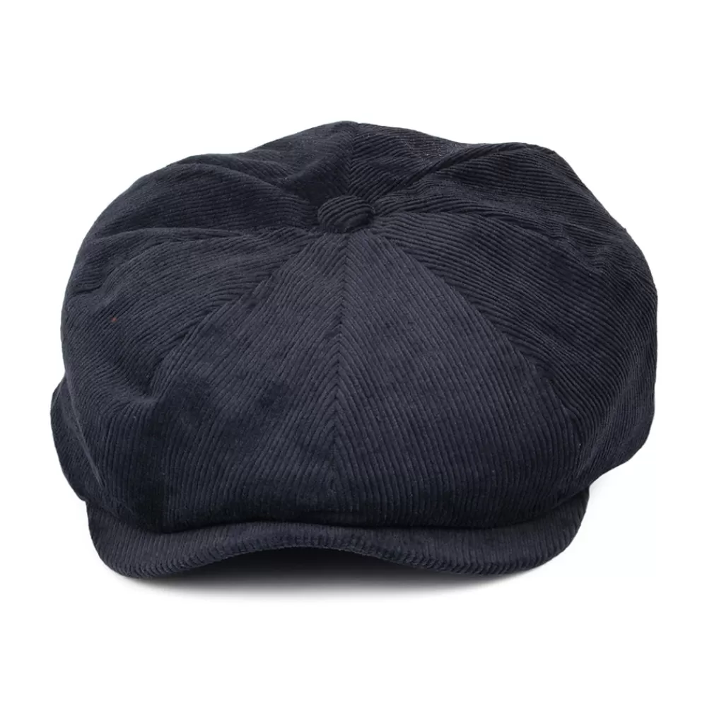 Casquettes Plates | Casquettes Plates^Brixton Casquette Gavroche en Velours Côtelé Ample Brood bleu marine