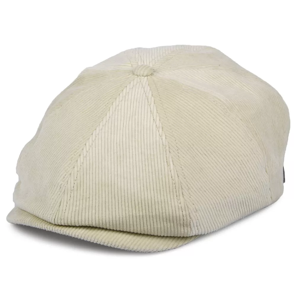 Casquettes Plates | Casquettes Plates^Brixton Casquette Gavroche en Velours Côtelé Brood Lightweight X Snap blanc cassé