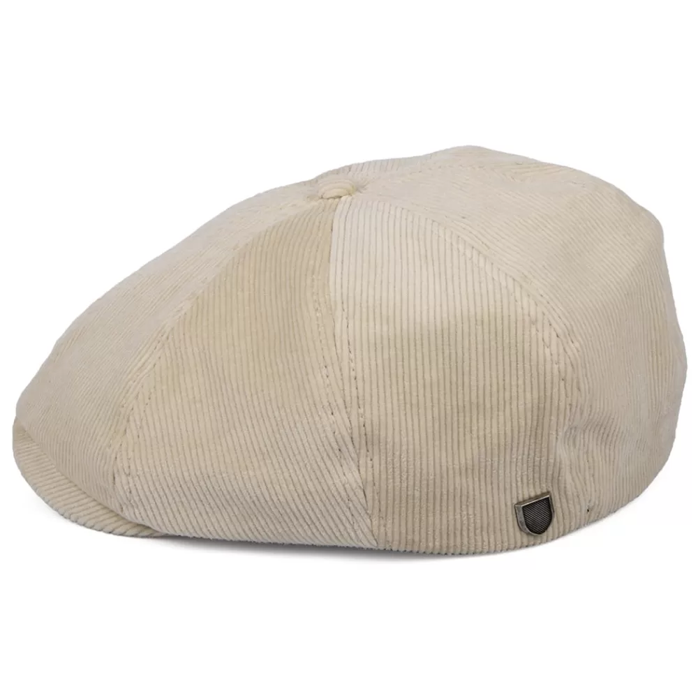 Casquettes Plates | Casquettes Plates^Brixton Casquette Gavroche en Velours Côtelé Brood Lightweight X Snap blanc cassé