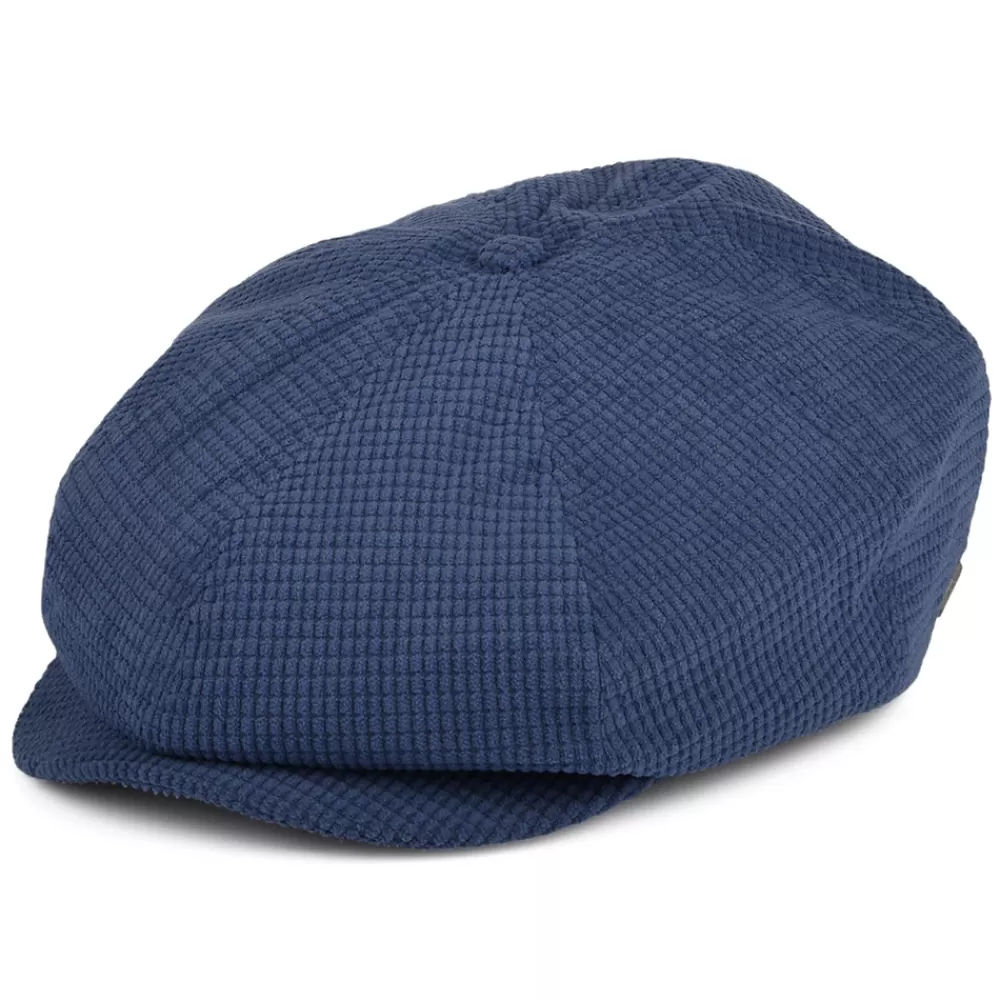 Casquettes Plates | Casquettes Plates^Brixton Casquette Gavroche en Velours Côtelé Gauffré Brood bleu