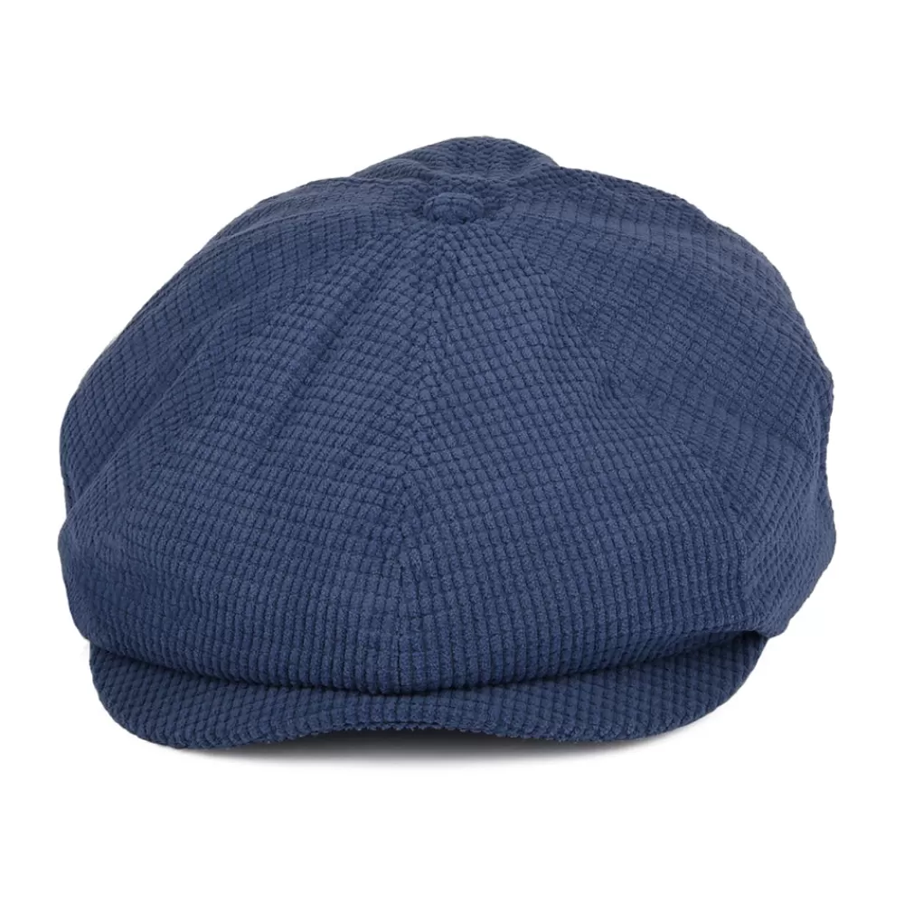 Casquettes Plates | Casquettes Plates^Brixton Casquette Gavroche en Velours Côtelé Gauffré Brood bleu