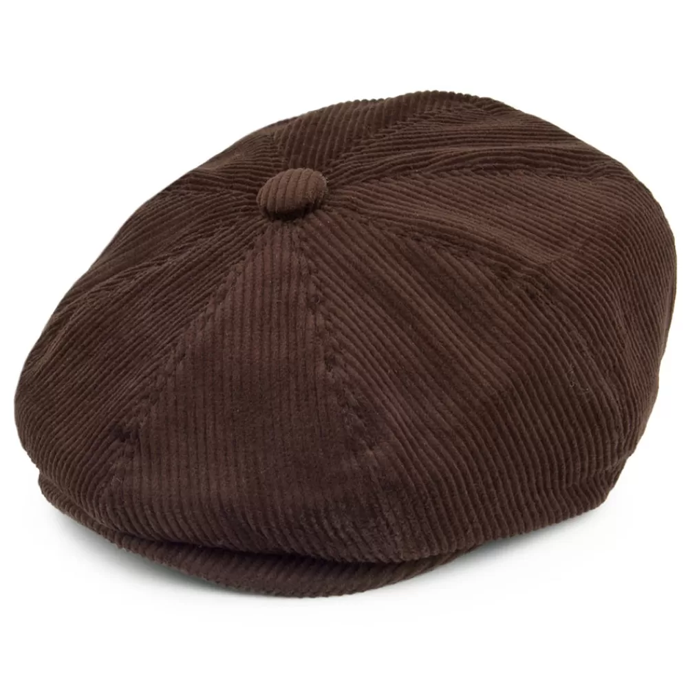 Casquettes Plates | Casquettes Femme^Jaxon & James Casquette Gavroche en Velours Côtelé marron JAXON & JAMES