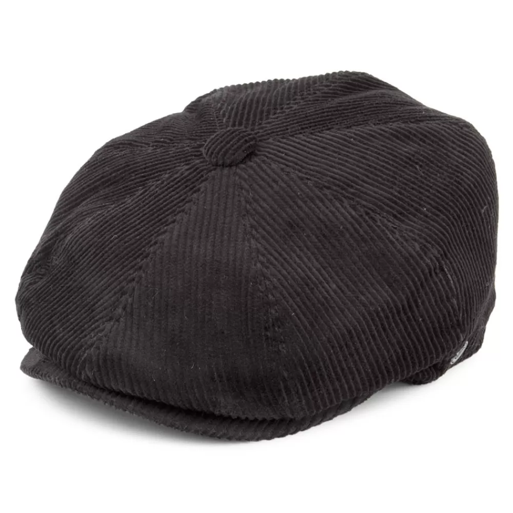 Casquettes Plates | Casquettes Femme^Jaxon & James Casquette Gavroche en Velours Côtelé noir JAXON & JAMES