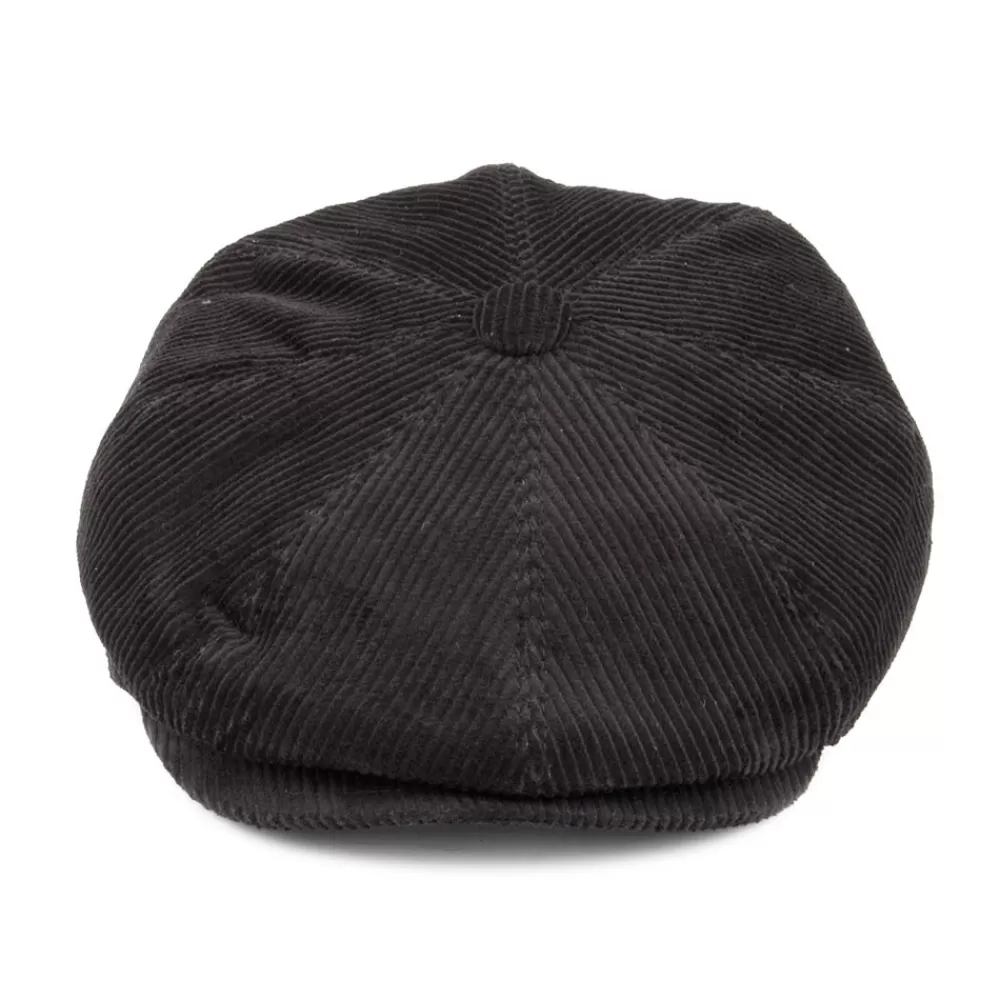 Casquettes Plates | Casquettes Femme^Jaxon & James Casquette Gavroche en Velours Côtelé noir JAXON & JAMES