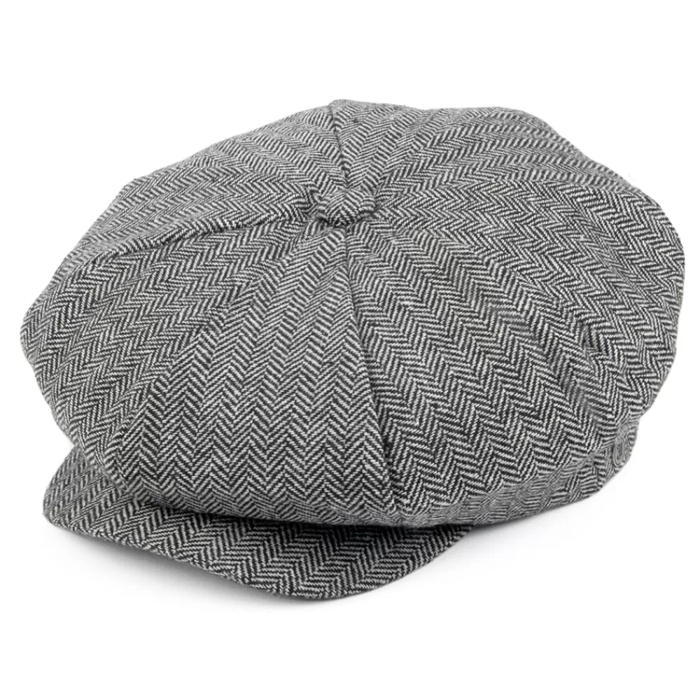 Casquettes Plates | Casquettes Femme^Jaxon & James Casquette Gavroche La Grosse Pomme à Chevrons gris JAXON & JAMES