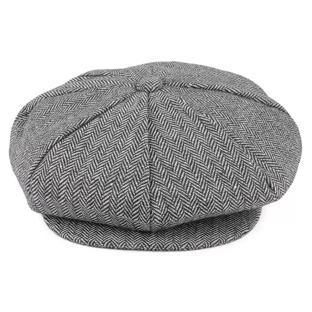 Casquettes Plates | Casquettes Femme^Jaxon & James Casquette Gavroche La Grosse Pomme à Chevrons gris JAXON & JAMES