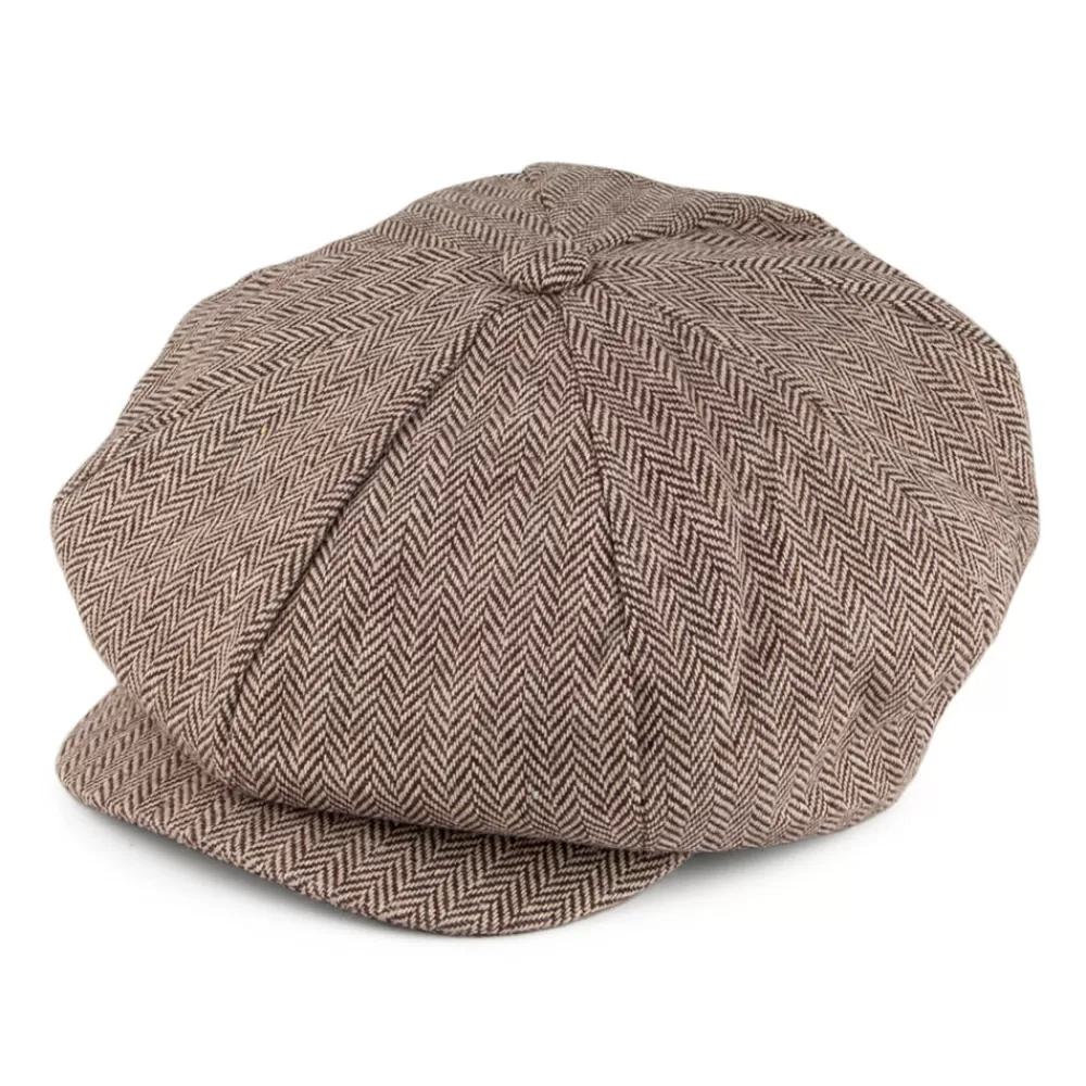 Casquettes Plates | Casquettes Femme^Jaxon & James Casquette Gavroche La Grosse Pomme à Chevrons marron JAXON & JAMES