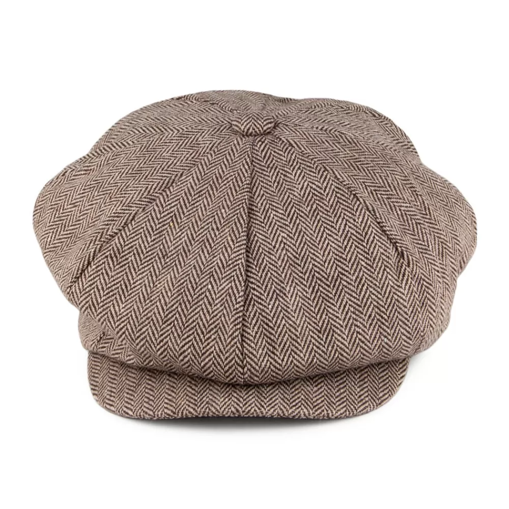 Casquettes Plates | Casquettes Femme^Jaxon & James Casquette Gavroche La Grosse Pomme à Chevrons marron JAXON & JAMES