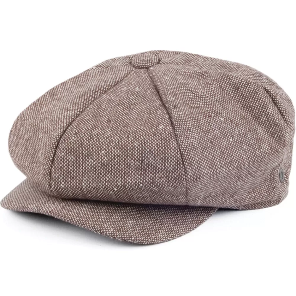 Casquettes Plates | Chapeaux Hiver^Jaxon & James Casquette Gavroche La Grosse Pomme en Tweed Chiné marron JAXON & JAMES