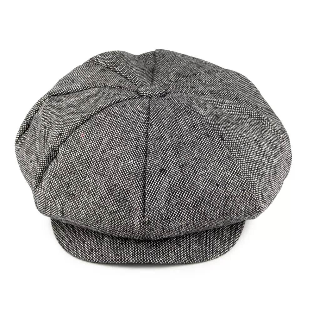 Casquettes Plates | Casquettes Femme^Jaxon & James Casquette Gavroche La Grosse Pomme en Tweed Chiné noir JAXON & JAMES