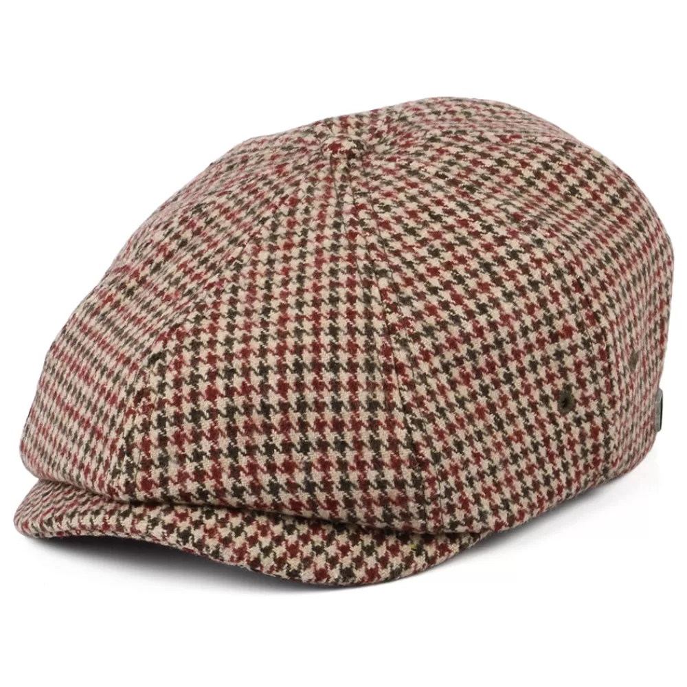 Casquettes Plates | Grandes Tailles^Brixton Casquette Gavroche Légère Pied-de-Poule Brood canneberge-camel