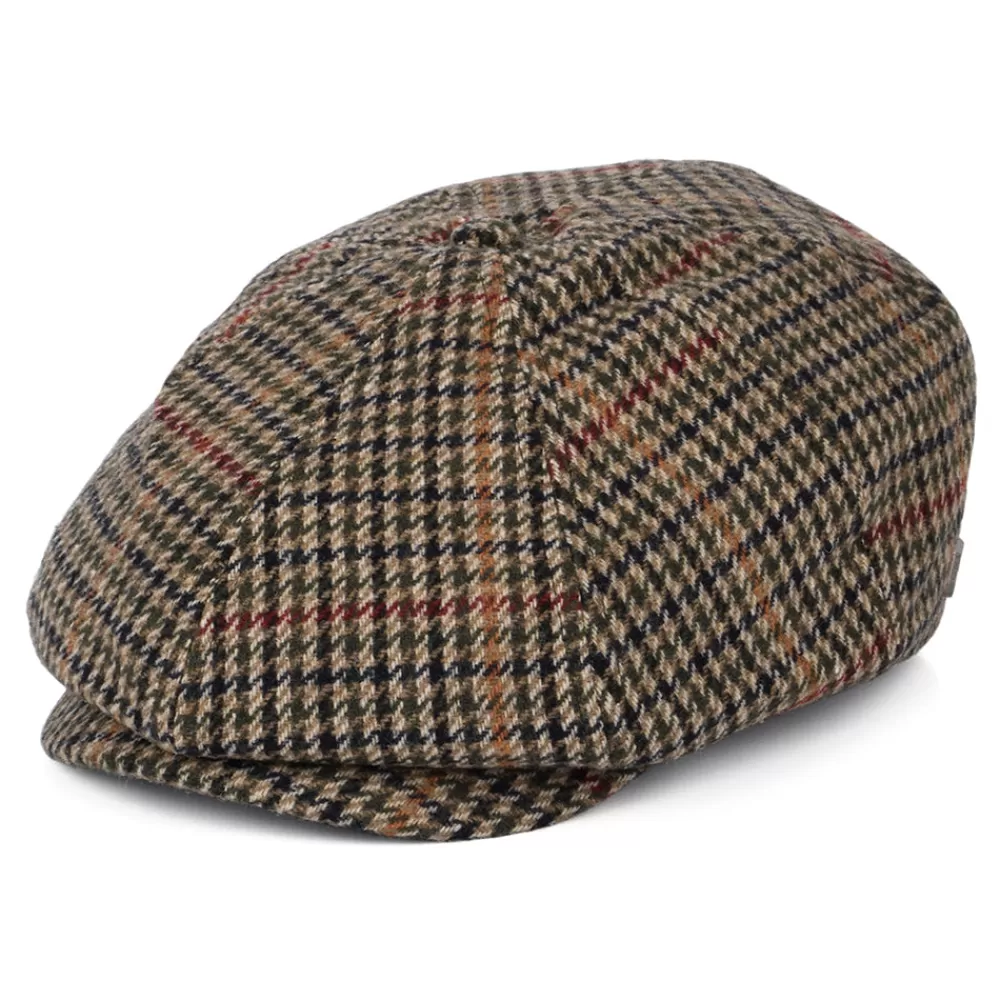 Casquettes Plates | Casquettes Plates^Brixton Casquette Gavroche Pied-de-Poule Brood olive-beige-noir