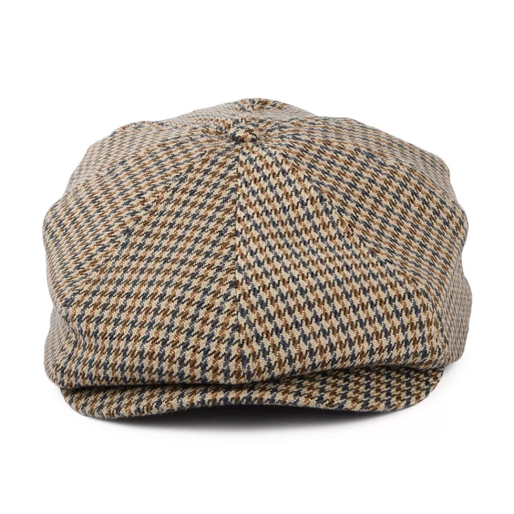Casquettes Plates | Grandes Tailles^Brixton Casquette Gavroche Pied-de-Poule Brood sable-bleu clair