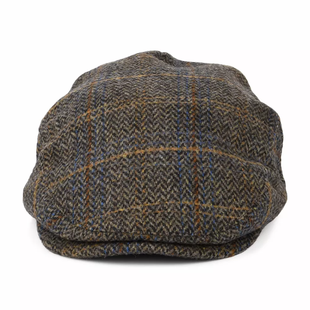 Casquettes Plates | Grandes Tailles^Brixton Casquette Plate à Carreaux et Chevrons Hooligan noir délavé-marron