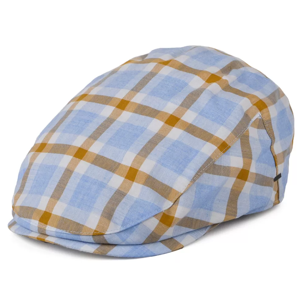 Casquettes Plates | Casquettes Plates^Bailey Casquette Plate à Carreaux Helmer bleu clair