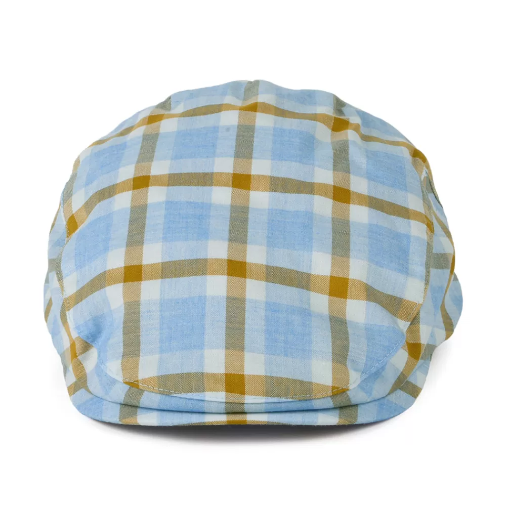 Casquettes Plates | Casquettes Plates^Bailey Casquette Plate à Carreaux Helmer bleu clair