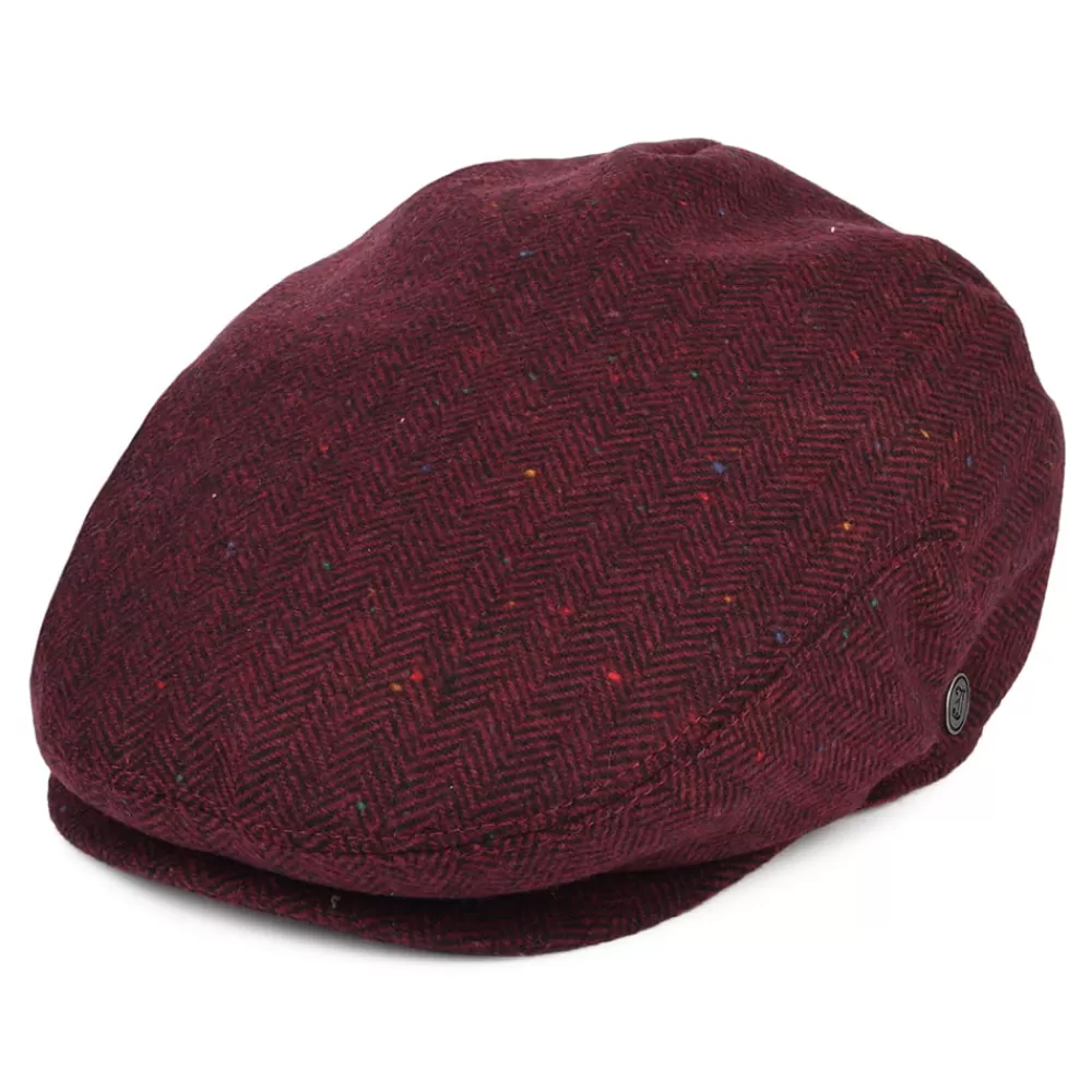 Casquettes Plates | Casquettes Plates^Jaxon & James Casquette Plate à Chevrons Hillcrest bordeaux-noir JAXON & JAMES