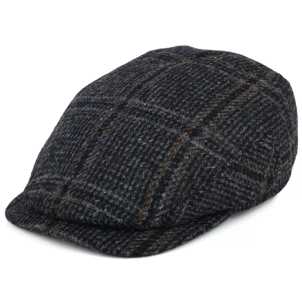 Casquettes Plates | Chapeaux Hiver^Failsworth Casquette Plate à Visière Allongée en Harris Tweed Finsbay bleu marine