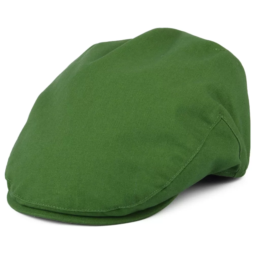 Casquettes Plates | Casquettes Plates^Christys Casquette Plate Balmoral en Coton et Lin vert