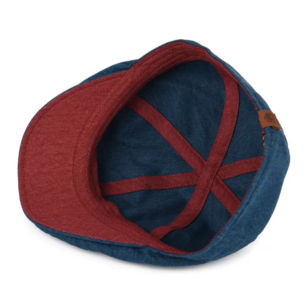 Casquettes Plates | Casquettes Plates^Failsworth Casquette Plate Bec-de-Canard en Coton Porto bleu sarcelle-rouge