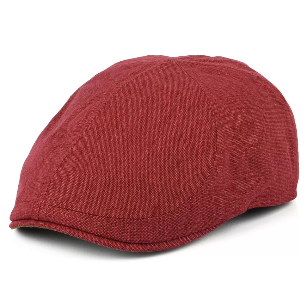 Casquettes Plates | Casquettes Plates^Failsworth Casquette Plate Bec-de-Canard en Coton Porto rouge-vert