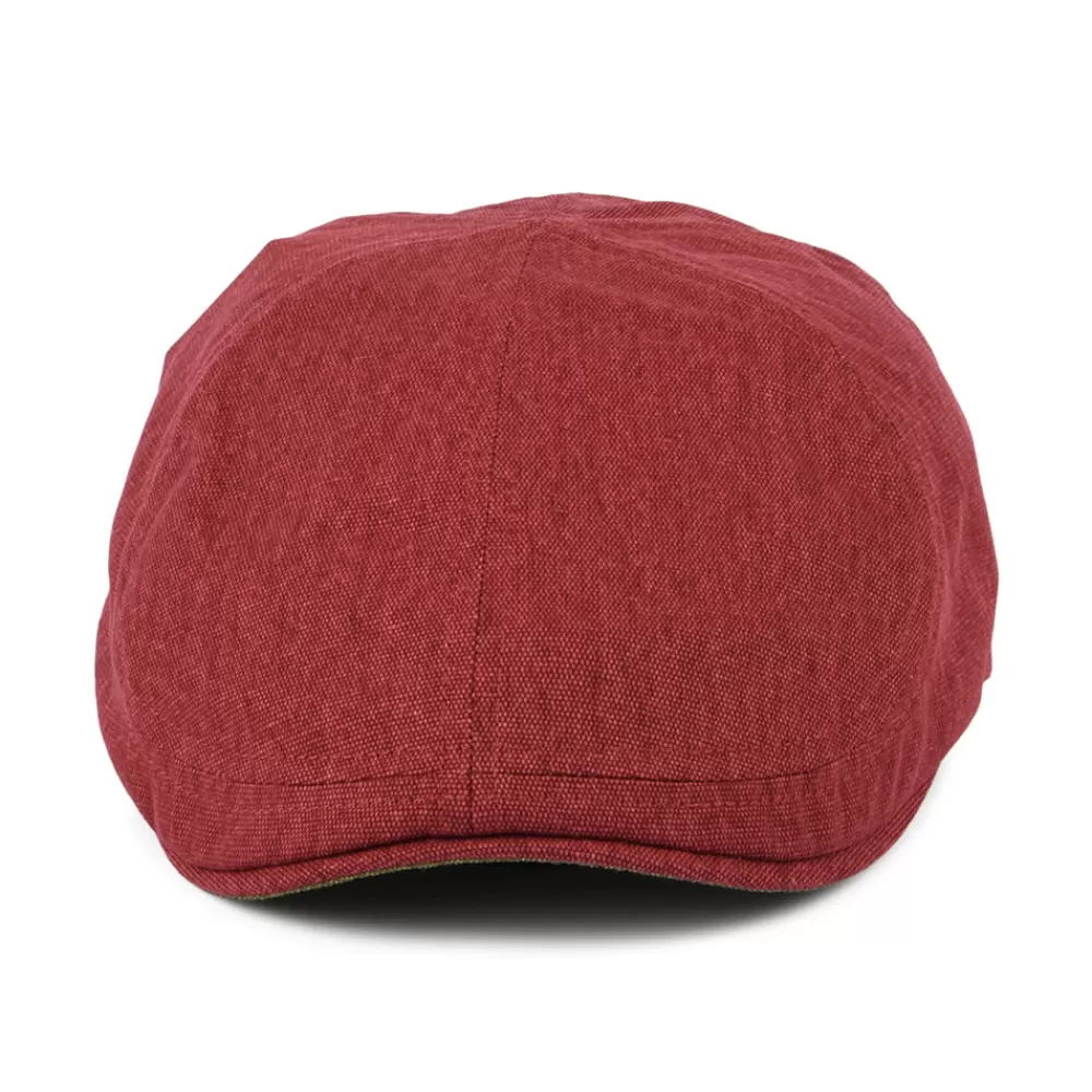 Casquettes Plates | Casquettes Plates^Failsworth Casquette Plate Bec-de-Canard en Coton Porto rouge-vert