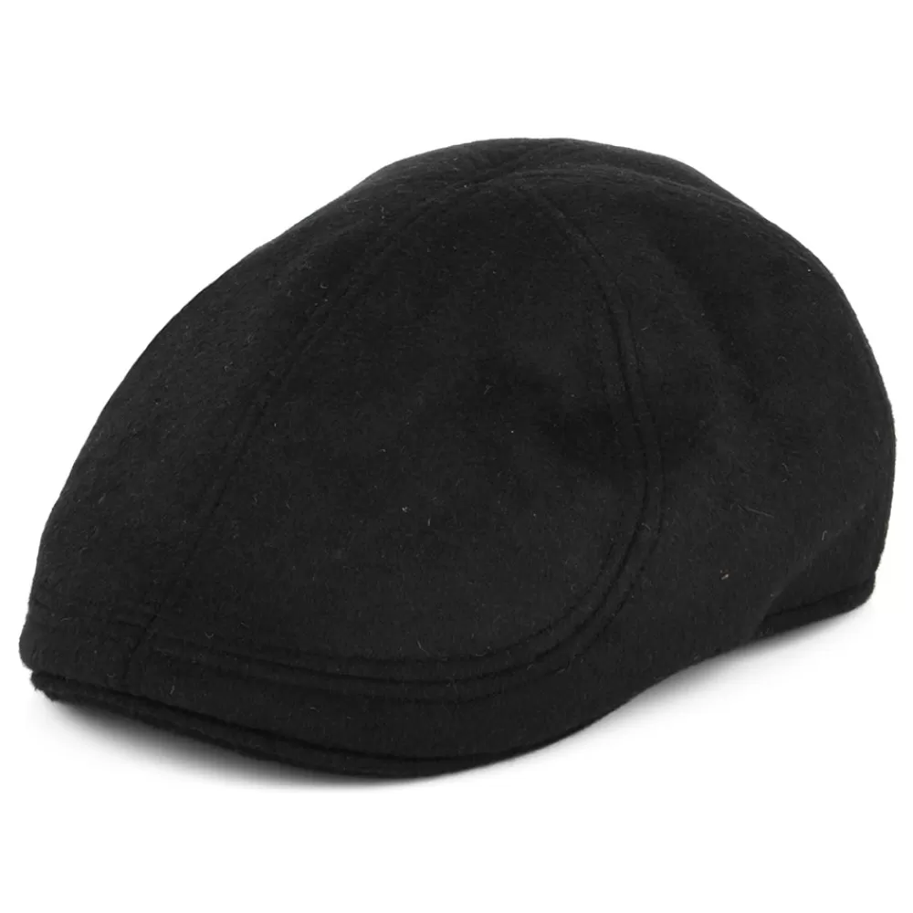 Casquettes Plates | Chapeaux Hiver^Failsworth Casquette Plate Bec-de-Canard en Laine Brossée Mélangée Porto noir