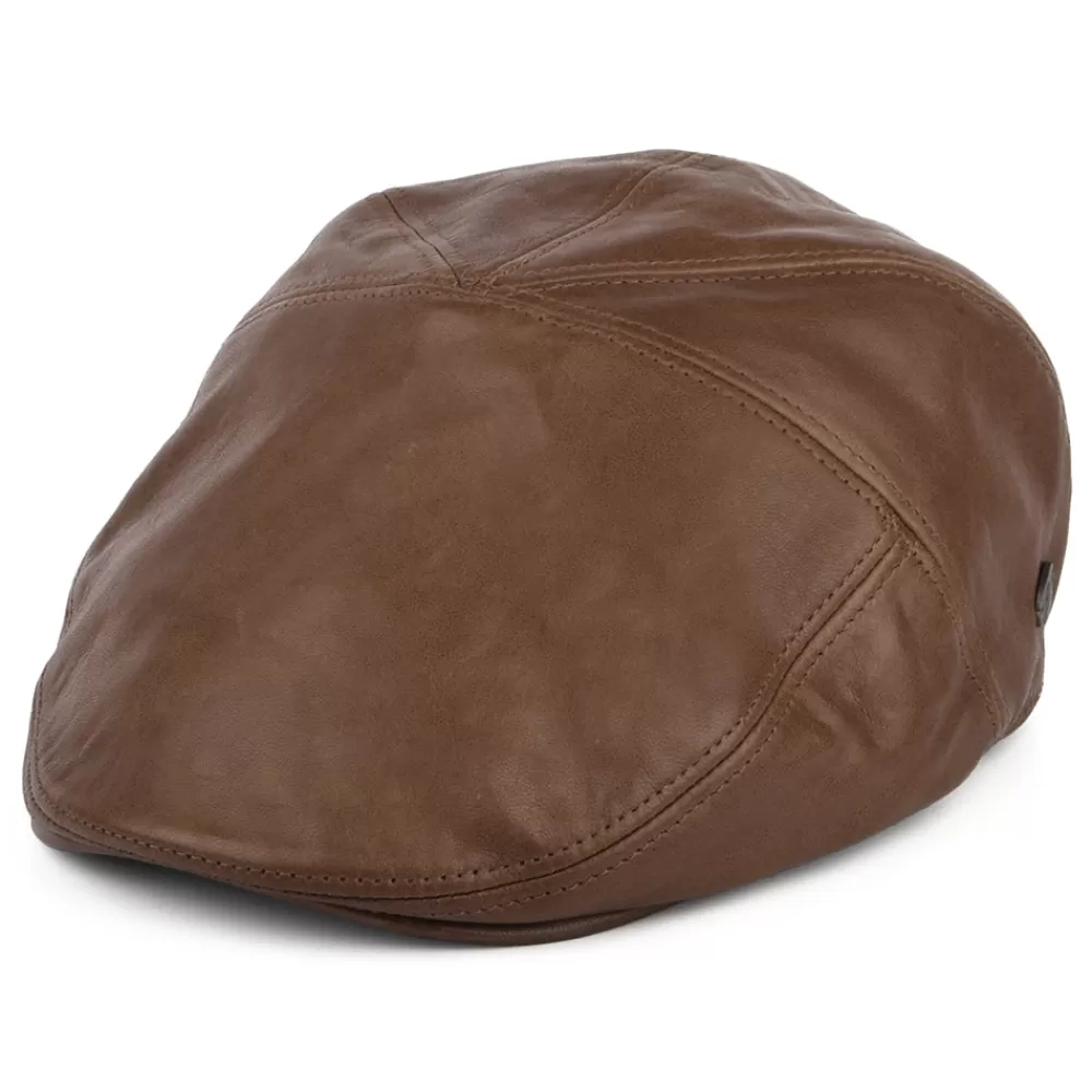 Casquettes Plates | Casquettes Plates^Bailey Casquette Plate en Cuir Reffell marron