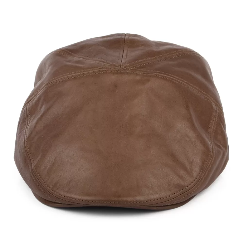 Casquettes Plates | Casquettes Plates^Bailey Casquette Plate en Cuir Reffell marron