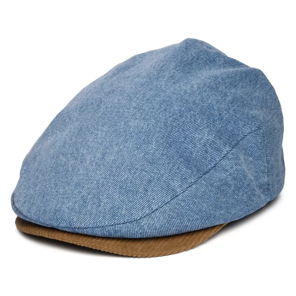 Casquettes Plates | Grandes Tailles^Brixton Casquette Plate en Denim Délavé Hooligan bleu-marron