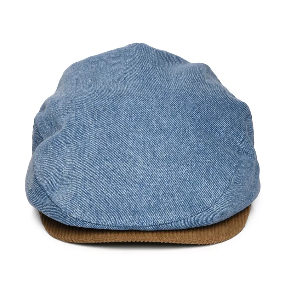 Casquettes Plates | Grandes Tailles^Brixton Casquette Plate en Denim Délavé Hooligan bleu-marron