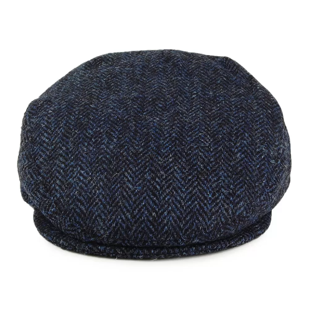 Casquettes Plates | Grandes Tailles^Jaxon & James Casquette Plate en Harris Tweed à Chevrons Ardmore bleu-noir JAXON & JAMES