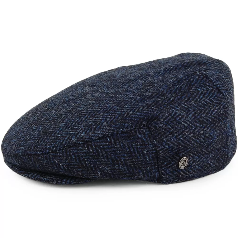 Casquettes Plates | Grandes Tailles^Jaxon & James Casquette Plate en Harris Tweed à Chevrons Ardmore bleu-noir JAXON & JAMES