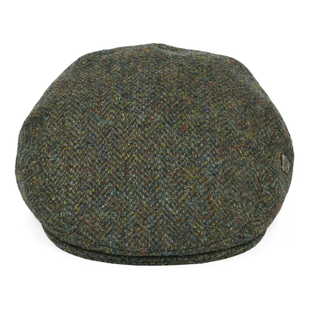Casquettes Plates | Casquettes Femme^Failsworth Casquette Plate en Harris Tweed à Chevrons Stornoway olive mélangé