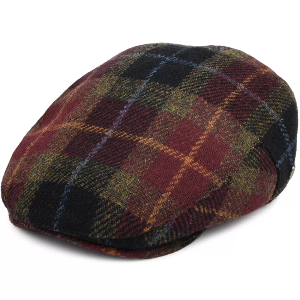 Casquettes Plates | Grandes Tailles^Jaxon & James Casquette Plate en Harris Tweed Callanish mélange de bordeaux JAXON & JAMES