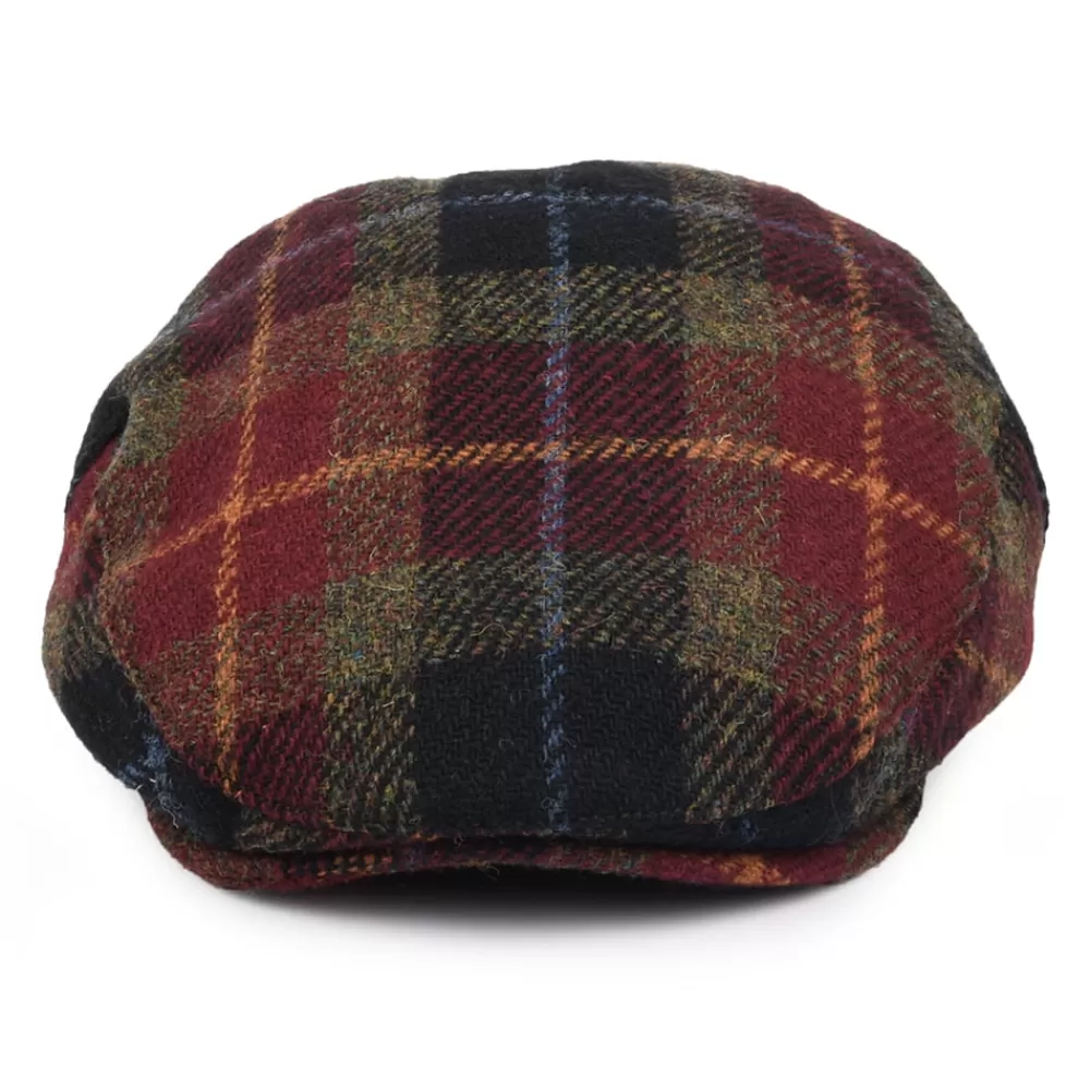 Casquettes Plates | Grandes Tailles^Jaxon & James Casquette Plate en Harris Tweed Callanish mélange de bordeaux JAXON & JAMES