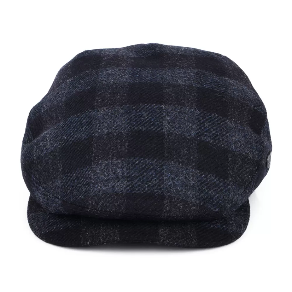Casquettes Plates | Chapeaux Hiver^Failsworth Casquette Plate en Laine Britannique à Carreaux Longden bleu marine