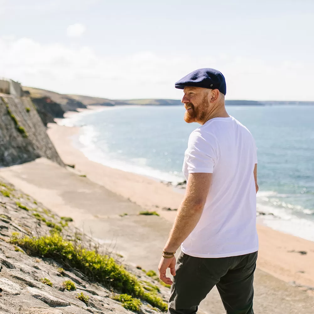 Casquettes Plates | Grandes Tailles^Jaxon & James Casquette Plate en Laine Classic bleu marine JAXON & JAMES